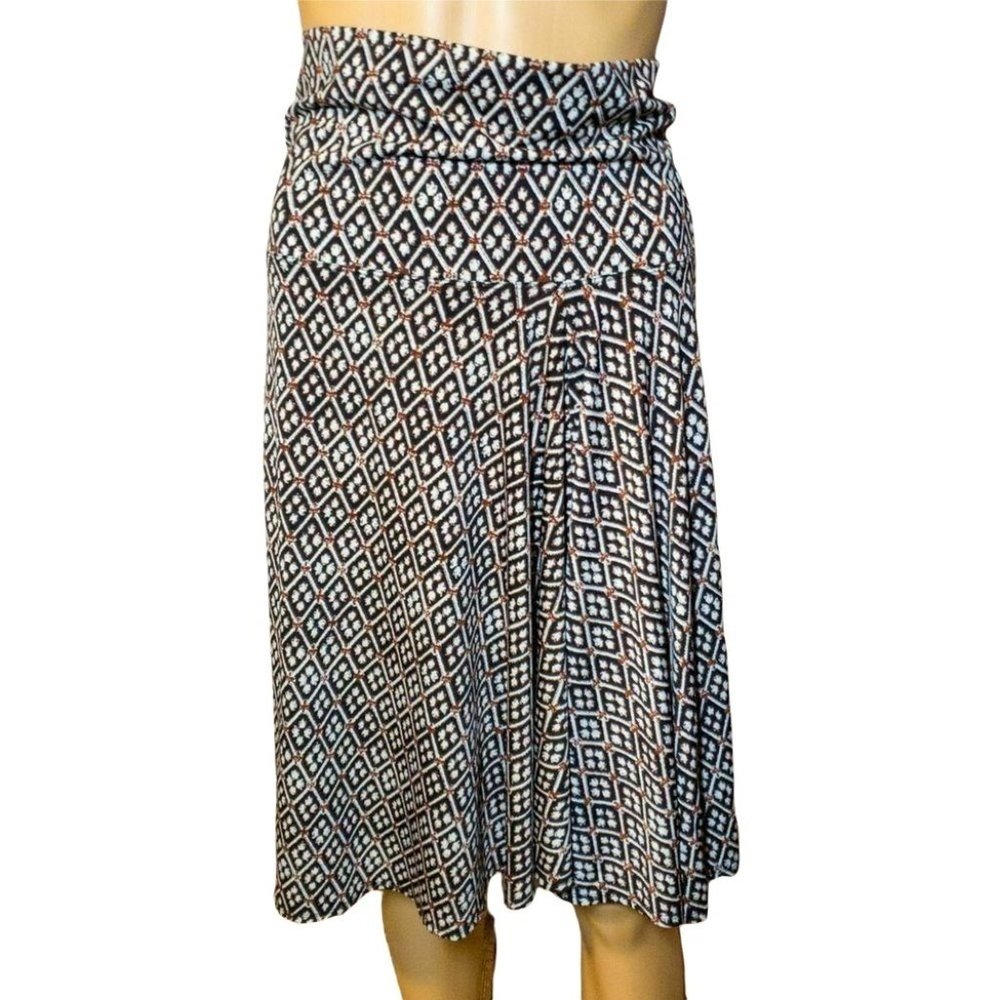 Max Studio Geometric Print A-Line Mini Skirt Size Small S